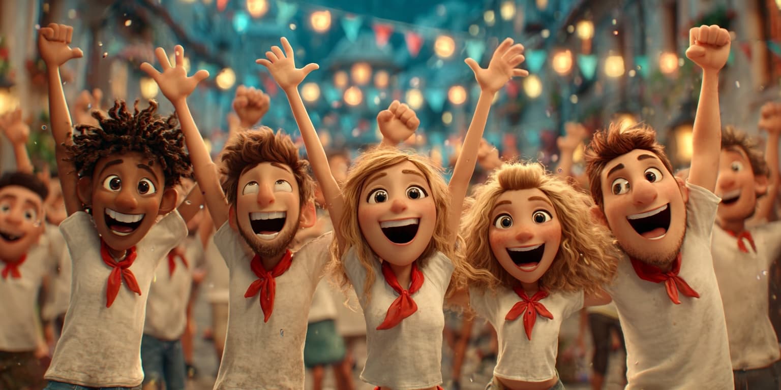 Grupo de amigos felices