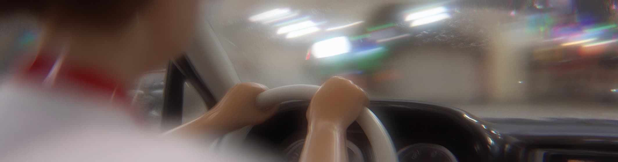 Joven al volante